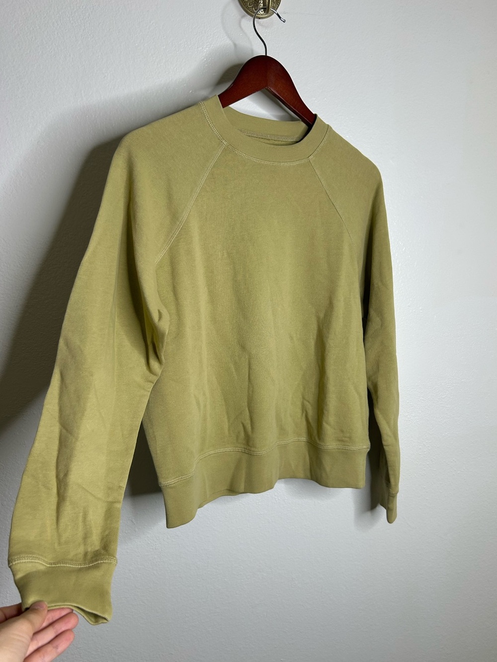 NWT MATE The Label 100% Organic Cotton Lightweight Terry Raglan Sweatshirt